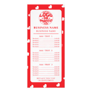 Hearts Happy Valentine’s Day Modern Love Pattern Rack Card