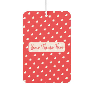 Hearts Happy Valentine's Day Modern Love Pattern Car Air Freshener