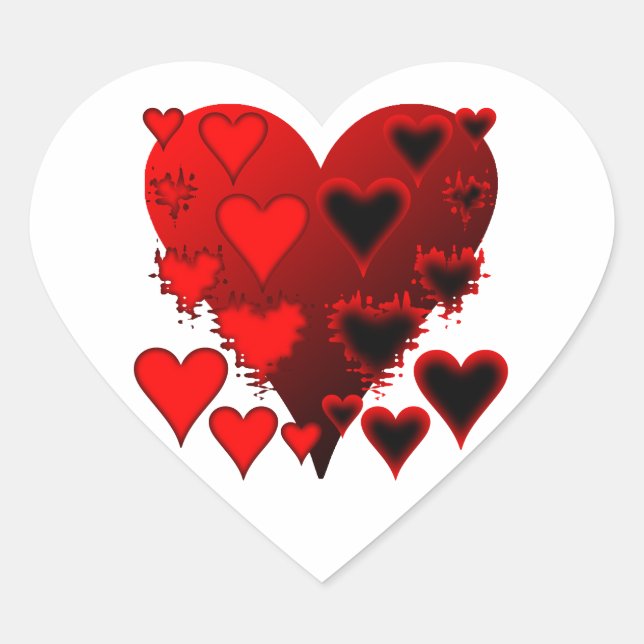 Hearts Heart Sticker (Front)
