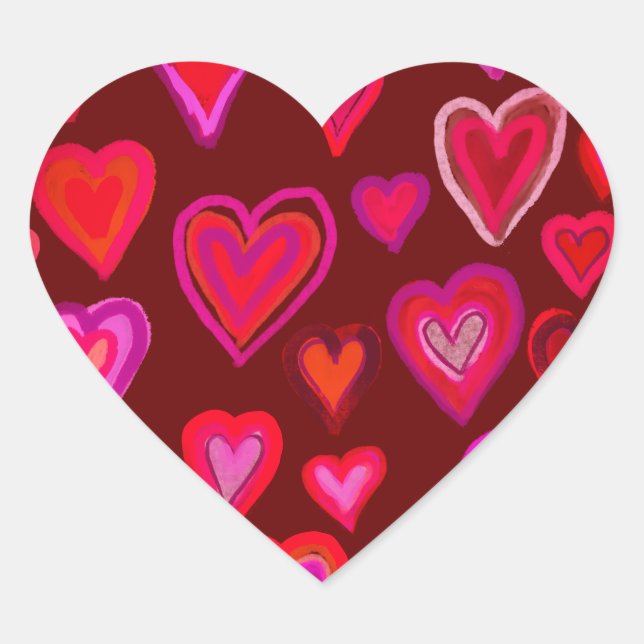 hearts heart sticker (Front)