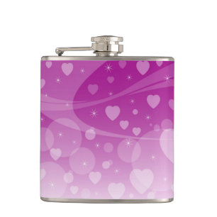Hearts Hip Flask