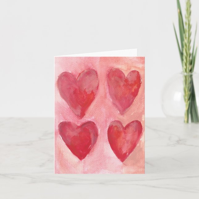 Hearts Holiday Card (Front)