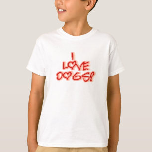 Hearts I Love Dogs Tshirts and Gifts