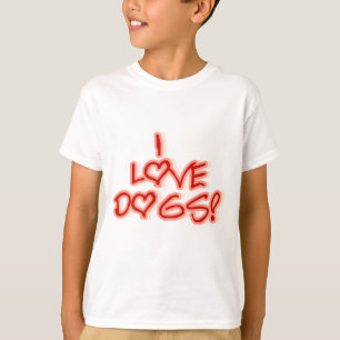 Hearts I Love Dogs Tshirts and Gifts