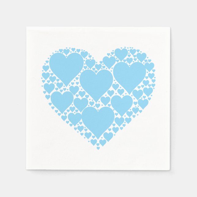 Hearts in Heart Napkins (Front)
