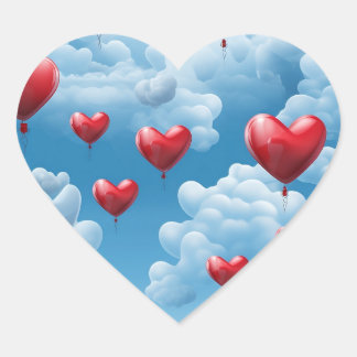 Hearts in heaven heart sticker