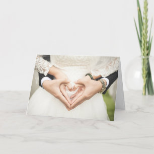 Hearts in Our Hands Wedding Card