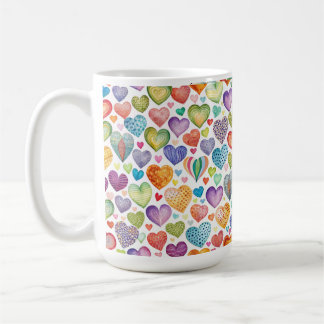 Hearts in the Morning Collection Design Coffee Mug