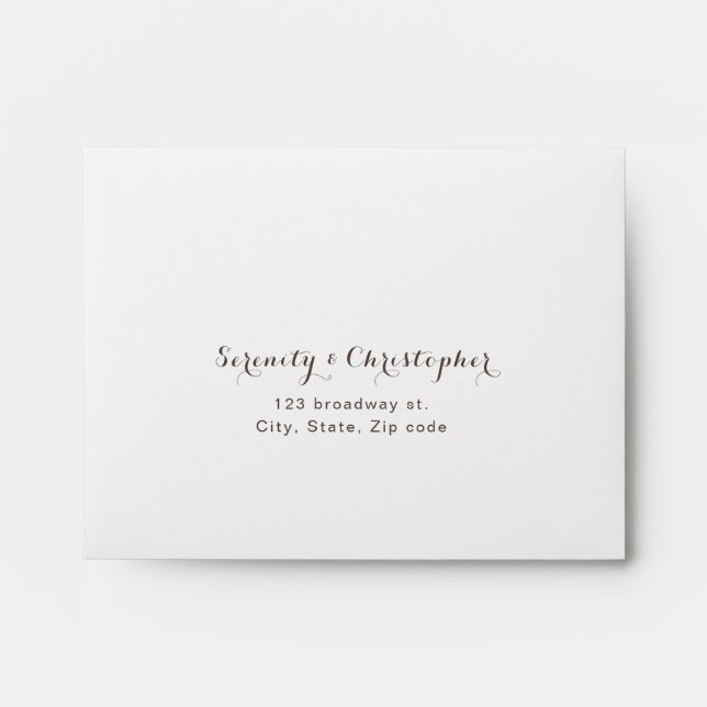 Hearts in the sand beach liner RSVP Envelope (Front)