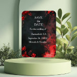 Hearts in the sand destination beach wedding table magnet<br><div class="desc">Elegant Black Red Roses Floral Save The Date Embrace romance and sophistication with our custom-designed, elegant Black Red Roses Floral Save the Dates. These charming invitations are sure to set a tone of love and joy for your upcoming celebration. Available as printed or digital invitations, each piece is meticulously designed...</div>