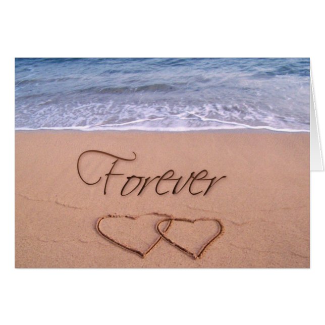 Hearts in the sand forever (Front Horizontal)