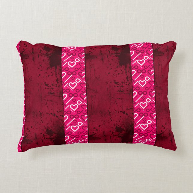 Hearts & Infinity Split Decorative Cushion (Front)