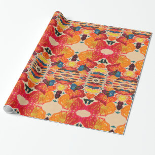 Hearts Kaleidoscope Wrapping Paper