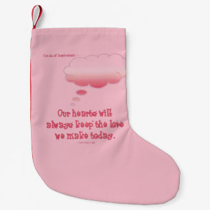 Hearts keep the love. small christmas stocking