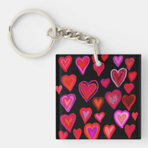 Hearts Key Ring