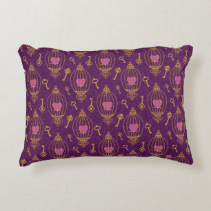 Hearts-keys-pattern Decorative Cushion