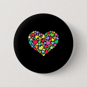 Hearts Kids School Valentines Day Girls Boys  6 Cm Round Badge