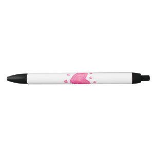 Hearts Kids School Valentines Day Girls Boys Black Ink Pen