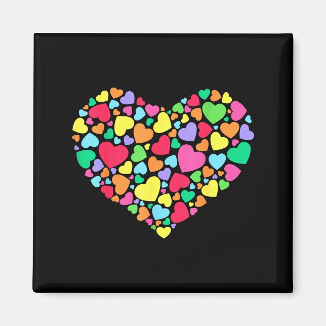 Hearts Kids School Valentines Day Girls Boys  Magnet (Front)
