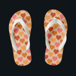 Hearts Kid's Thongs<br><div class="desc">This must be love,  love,  love!</div>