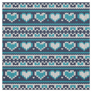 Hearts knitting seamless pattern 2 + your ideas fabric
