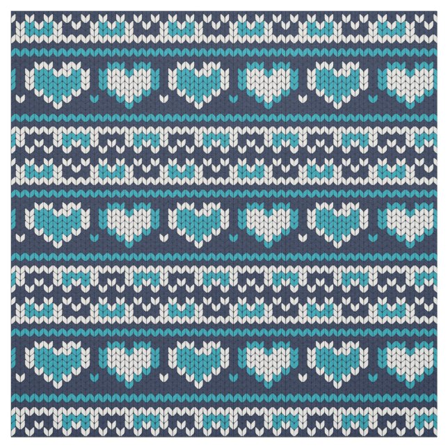 Hearts knitting seamless pattern 2 + your ideas fabric (Swatch)