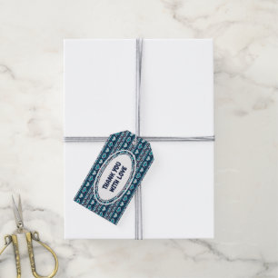 Hearts knitting seamless pattern 2 + your ideas gift tags