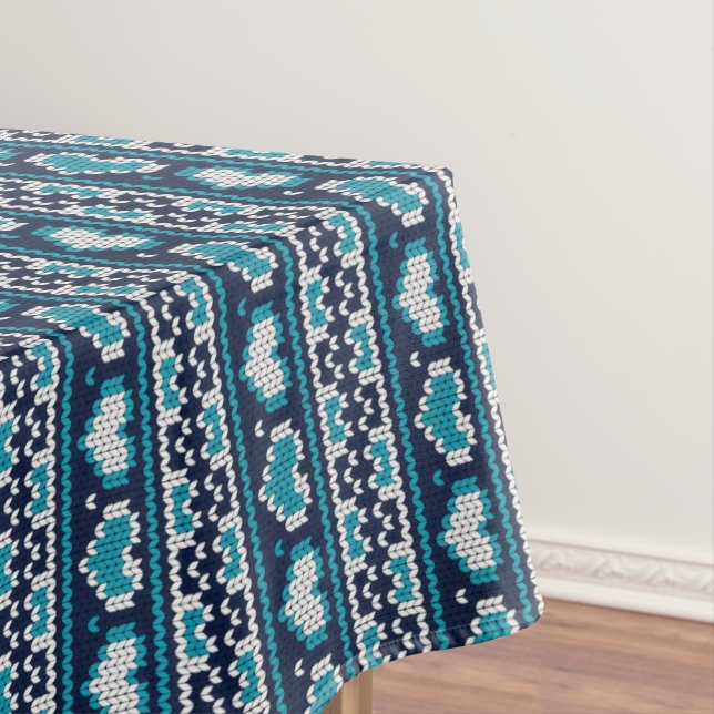 Hearts knitting seamless pattern 2 + your ideas tablecloth (In Situ)