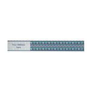 Hearts knitting seamless pattern 2 + your ideas wraparound address label