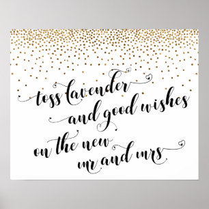 Hearts Lavender, Good Wishes New Mr & Mrs Sign