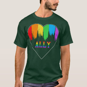 Hearts Lgbt Equality Love LGBTQ Rainbow Flag Gay P T-Shirt