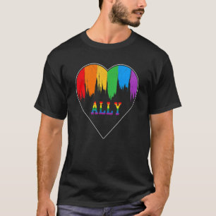 Hearts Lgbt Equality Love Lgbtq Rainbow Flag Gay P T-Shirt