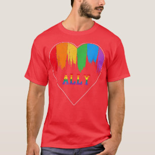 Hearts Lgbt Equality Love LGBTQ Rainbow Flag Gay P T-Shirt