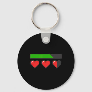 Hearts Loading Like A Video Game Valentines Graphi Key Ring