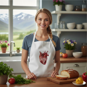Hearts Long Aprontar  Long Apron