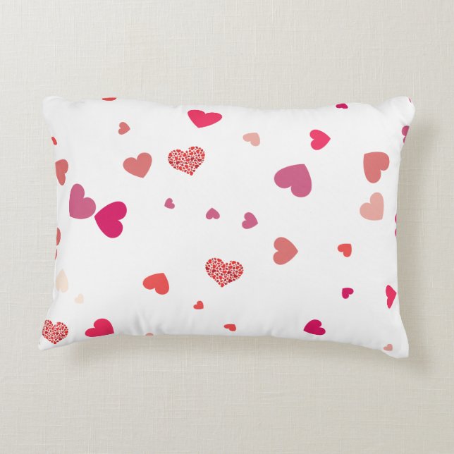 Hearts - love decorative cushion (Back)