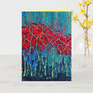 hearts love greeting card