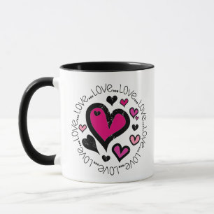 Hearts Love Love Love Mug