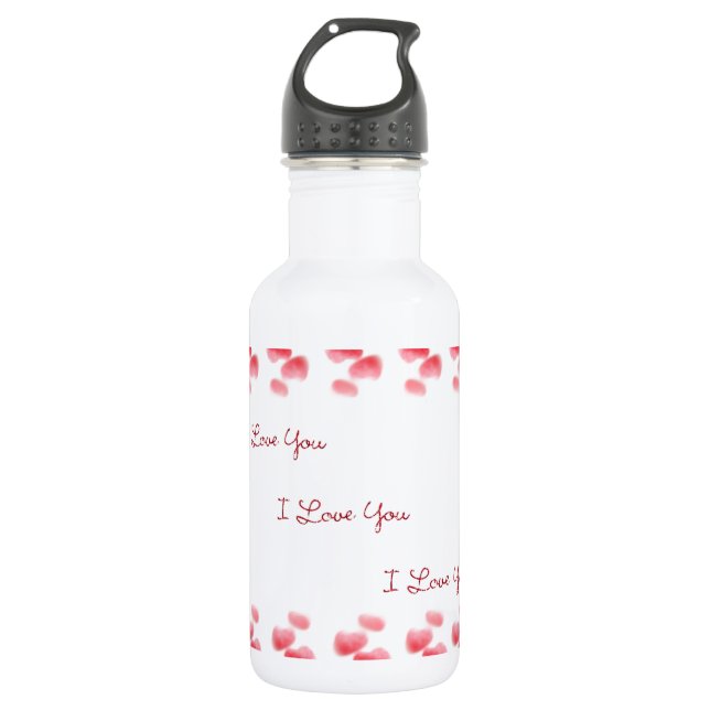 Hearts Love Peace Destiny Shower Party Birthday 532 Ml Water Bottle (Front)