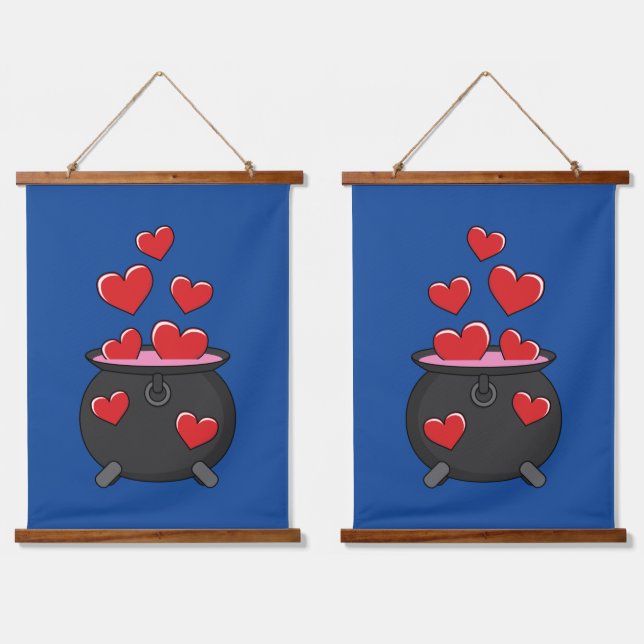 Hearts Love Potion Hanging Tapestry (Double)