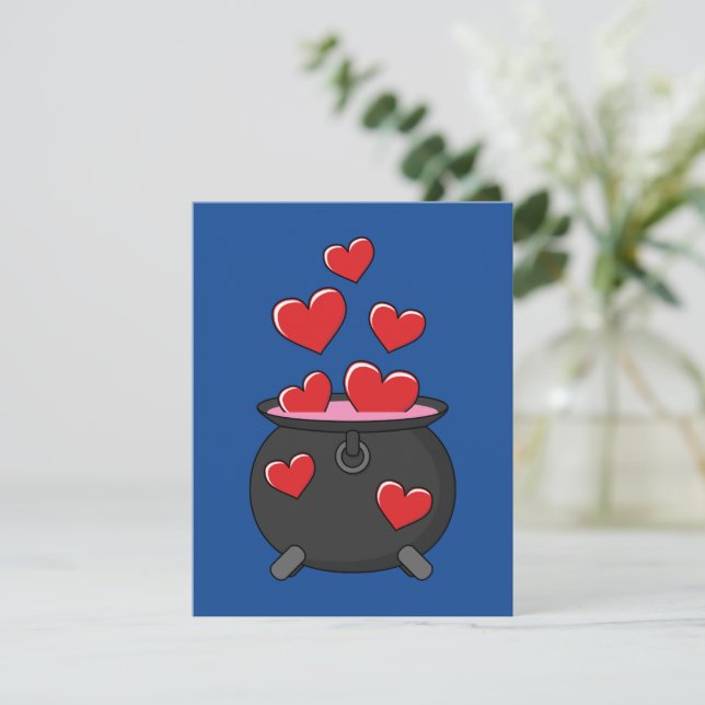 Hearts Love Potion Holiday Card (Standing Front)