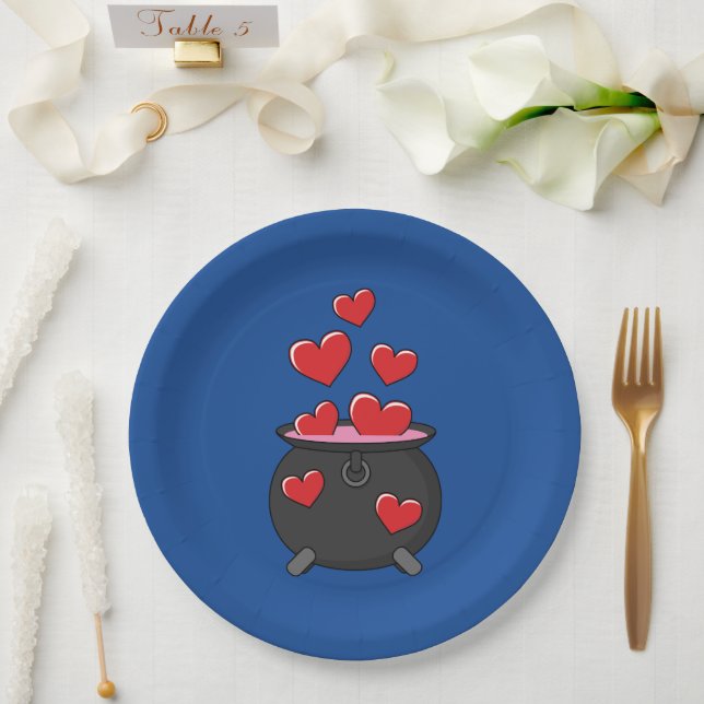 Hearts Love Potion Paper Plate (Wedding)