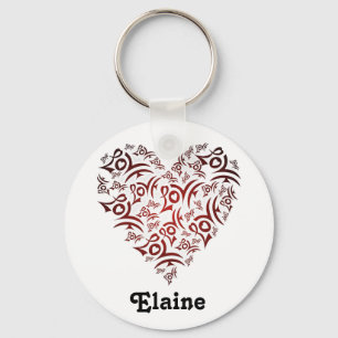 Hearts Love Theme Key Ring