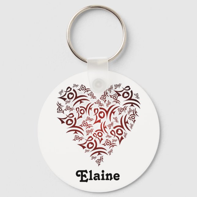 Hearts Love Theme Key Ring (Front)