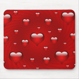 Hearts Love Theme Mouse Pad