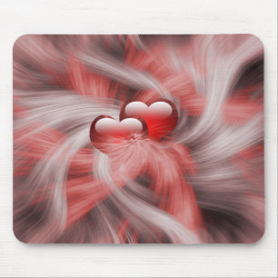Hearts Love Theme Mouse Pad