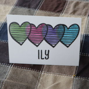 Hearts lovers cute retro valentine's day           card