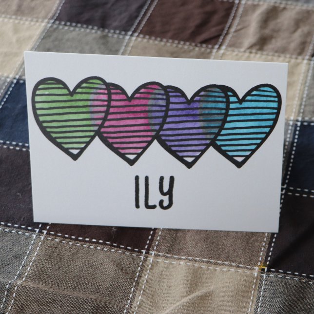 Hearts lovers cute retro valentine's day           card (Creator Uploaded)