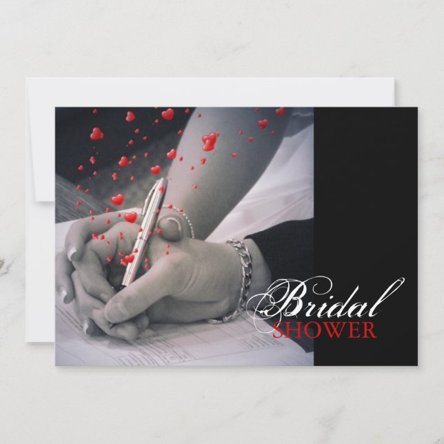 hearts Lovers Las Vegas bridal shower Invitation (Front)