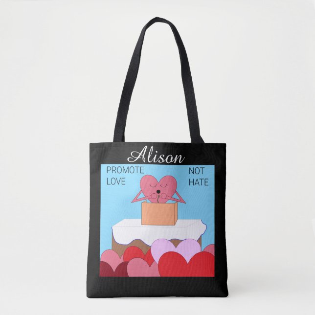Heart's Loving Speech Tote Bag (Front)